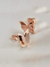 Load image into Gallery viewer, Butterfly Design Stud Earrings