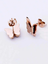 Load image into Gallery viewer, Butterfly Design Stud Earrings