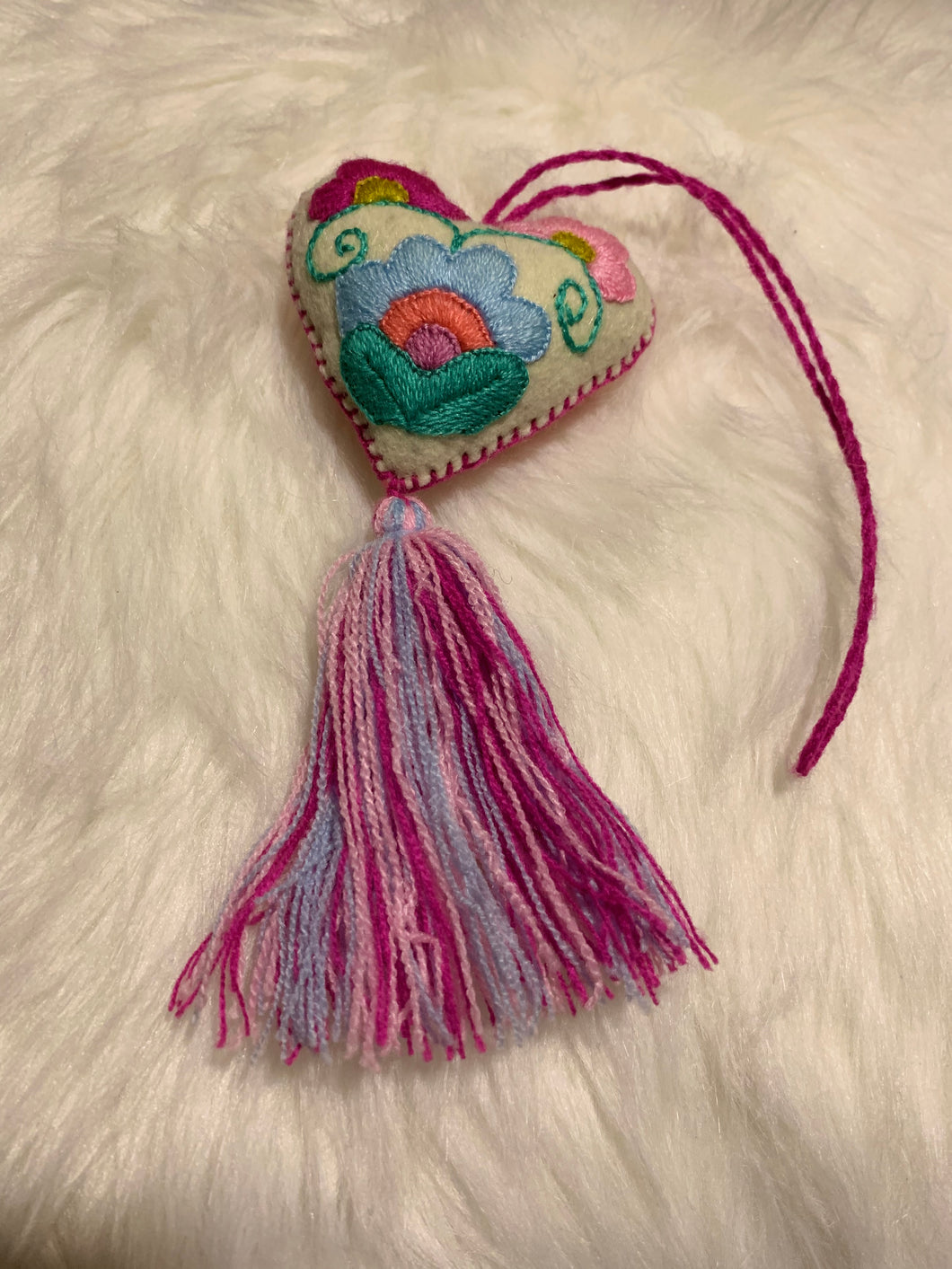 Mexican Heart Pom Tassel