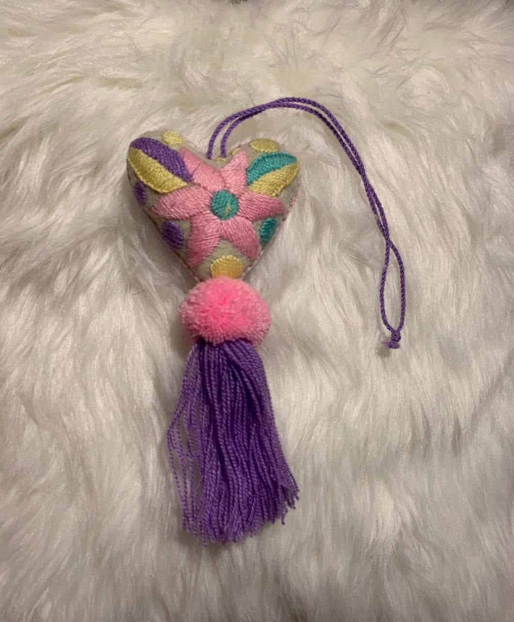 Mexican Heart Pom Tassel