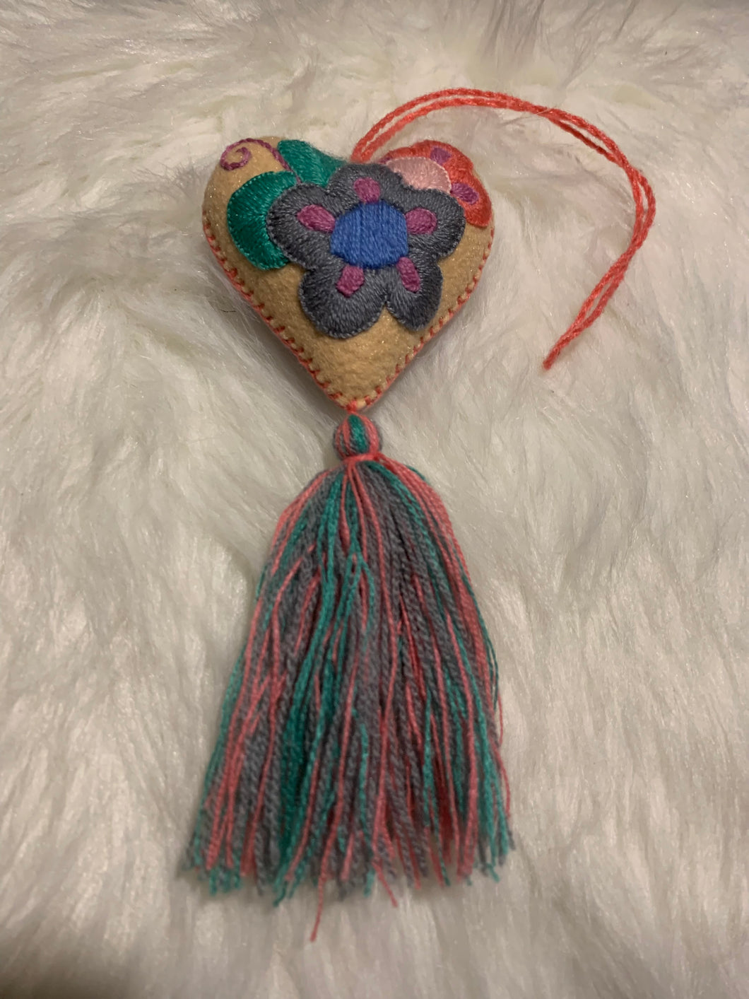 Mexican Heart Pom Tassel