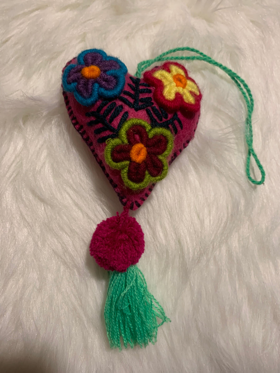 Mexican Heart Pom Tassel