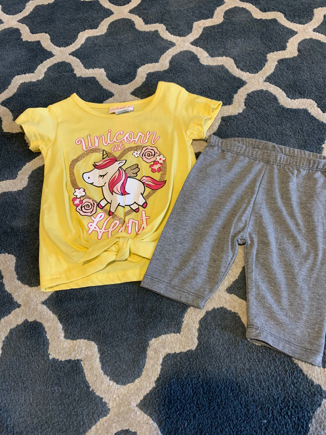 Unicorn At Heart Shirt And Shorts Set