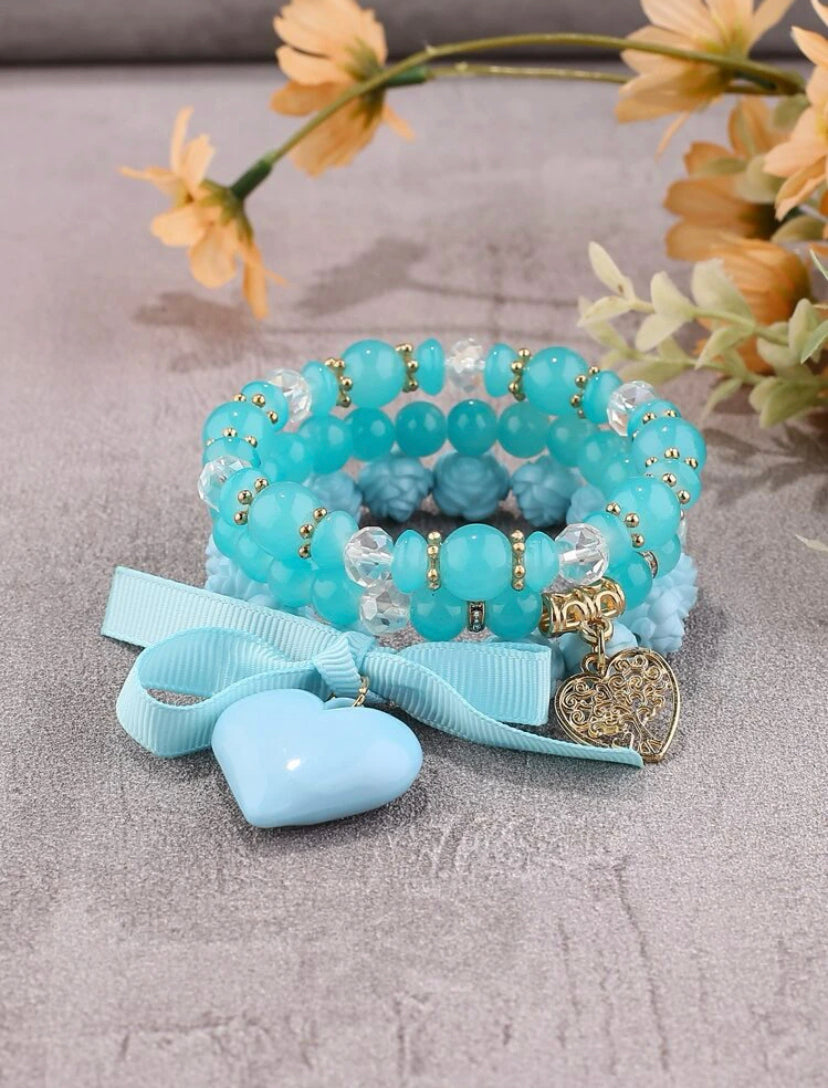 3 in 1 Charm Bracelet Set