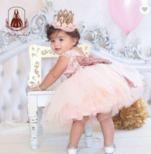 Load image into Gallery viewer, Rose Gold Baby Celebration Dress
