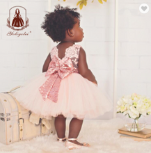 Load image into Gallery viewer, Rose Gold Baby Celebration Dress
