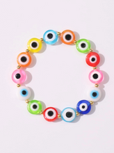 Load image into Gallery viewer, Evil Eye Decor Beaded Bracelet
