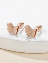 Load image into Gallery viewer, Butterfly Design Stud Earrings
