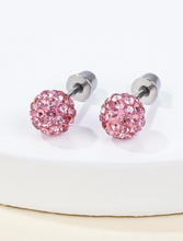 Load image into Gallery viewer, Rhinestone Ball Design Stud Earrings
