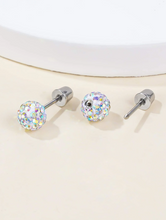 Load image into Gallery viewer, Rhinestone Ball Design Stud Earrings
