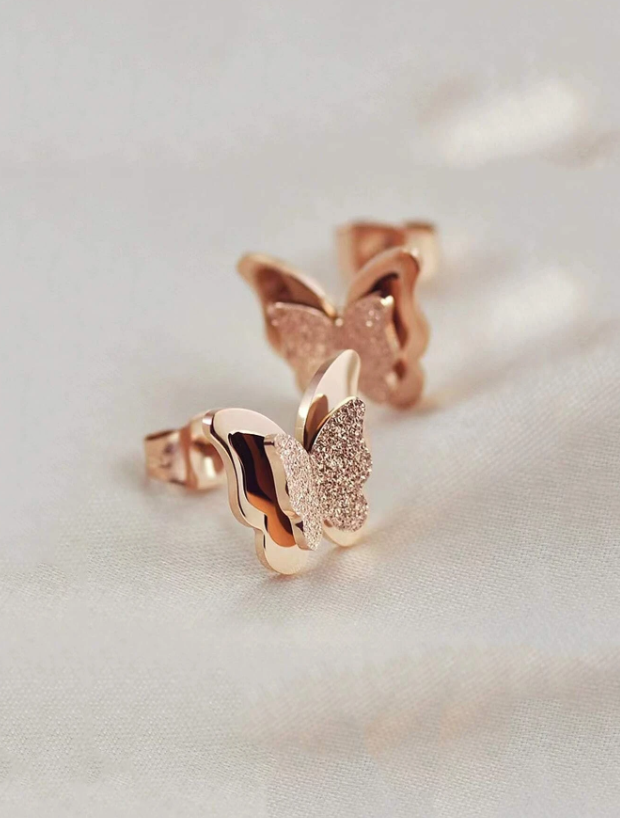 Butterfly Design Stud Earrings