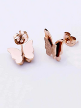 Load image into Gallery viewer, Butterfly Design Stud Earrings
