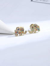 Load image into Gallery viewer, Elephant Design Stud Earrings
