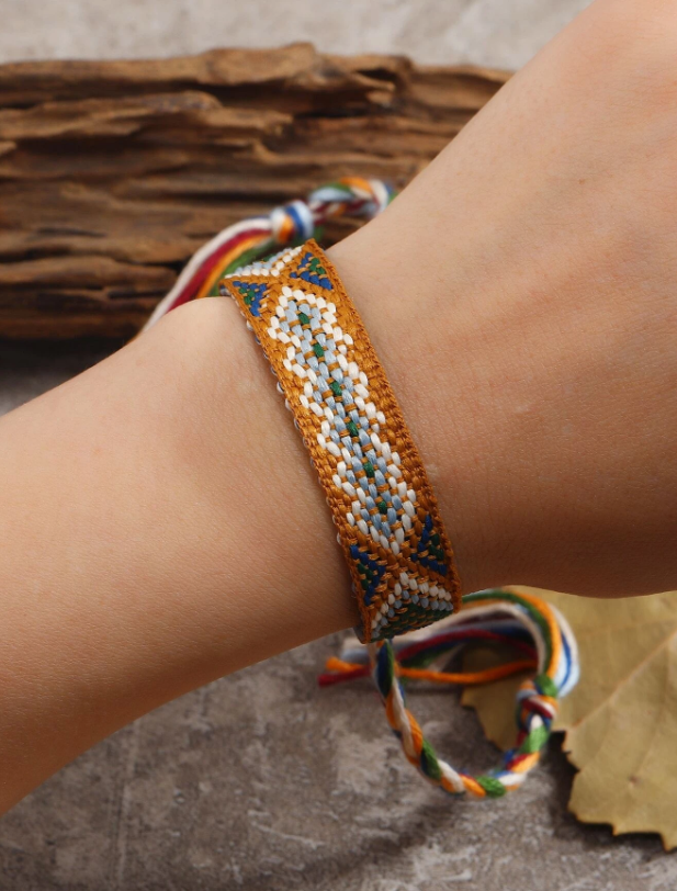 Colorblock Braided String Bracelet